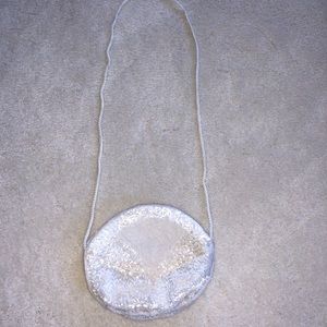 White Vintage Beaded Evening Bag